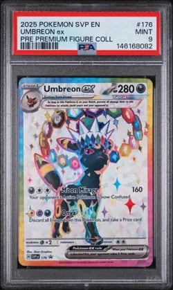 2025 POKEMON SVP EN-SV BLACK STAR PROMO #176 UMBREON EX PSA 9 - Image 1
