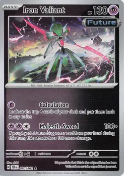 Iron Valiant - Reverse Holo - Uncommon - Temporal Forces - Pokemon - 080/162 - Image 1