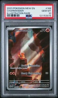 2023 Pokemon Charmander 151 Illustration Rare #168 PSA 10 - Image 1