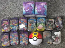 Pokemon TCG | 14 Empty Tins | Large Job Lot | Excellent Condition - FAST SHIP 🚚 - Image 1