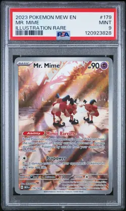 2023 Pokemon SV 151 Mr. Mime #179/165 PSA 9 - Image 1