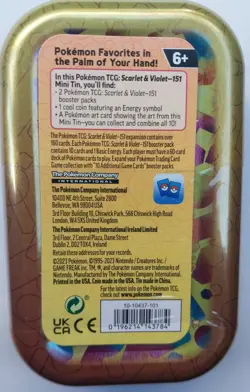 Pokemon TCG Scarlet & Violet 151 Mini Tin Meowth Hitmonchan 2023 NEW SEALED 🔥 - Image 2