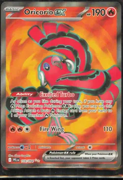 Oricorio ex Ultra Rare ME02: Phantasmal Flames #110/094 [Near Mint] Pokemon TCG - Image 1