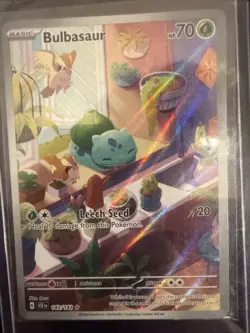 Pokemon Bulbasaur Illustration Rare Full Art Holo Sv07: Stellar Crown 143/142 - Image 1