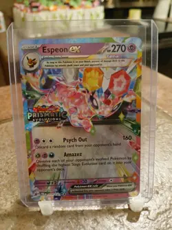 Pokemon TCG Espeon EX Prismatic Evolutions Stamp Promo 034/131 - Image 1