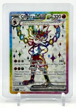 Cinderace ex 157/142 Pokemon SV07: Stellar Crown Ultra Rare NM - Image 1