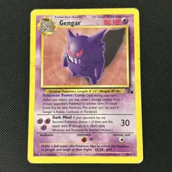 1999 Gengar Fossil Set Non-Holo #20/62 Pokemon Card *HP* - Image 1