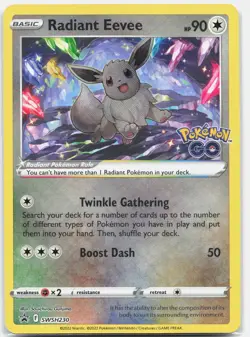 Radiant Eevee Promo SWSH: Sword & Shield Promo Cards SWSD Colorless Holofoil SWS - Image 1