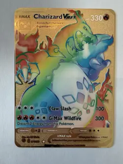 Pokemon Charizard VMAX Secret Rare Champions Path Holo Metal Card 74/73 - Image 1