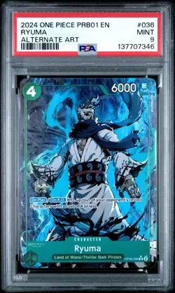 2024 ONE PIECE PRB01-PREM BOOSTER -ONE PIECE CARD THE BEST- #036 RYUMA PSA 9 - Image 1