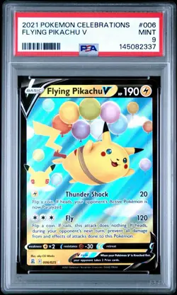 Pokemon TCG Flying Pikachu v Celebrations Holo Ultra Rare Card 006/025 PSA 9 - Image 1