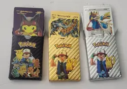 3x Pokemon Foil Gold Onyx Black Silver Fan Art Cards Decks TCG - Image 2