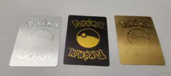 3x Pokemon Foil Gold Onyx Black Silver Fan Art Cards Decks TCG - Image 4