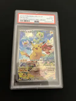 Pikachu 001/SV-P PSA 10 GEM MINT Pokemon Card Japanese Pre-Order Promo - Image 1