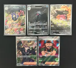 Pokemon SV02 Paldean Fates Full Art Illustration Rare 5 Card Lot - Image 1