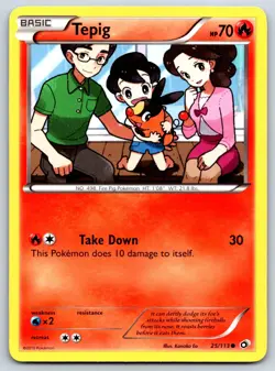 Tepig - Legendary Treasures 25/113 Pokemon Card LP - Image 1