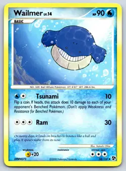 Wailmer - Great Encounters 58/106 Pokemon Card LP - Image 1
