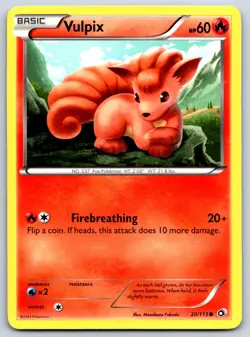 Vulpix - Legendary Treasures 20/113 Pokemon Card LP - Image 1