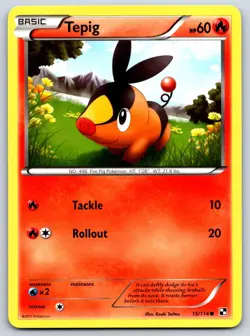 Tepig (15) - Black and White 15/114 Pokemon Card LP - Image 1