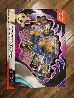 Pokemon Mimikyu EX TCG Box 4 Booster Packs and 2 Promo Cards New Ovetsize Sealed - Image 1