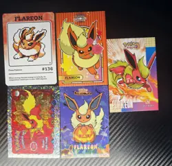 Pokemon Flareon Lot Complete With The Crystal Collection Shadow Card - Image 1