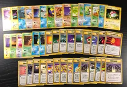 Japan | Pokemon TCG (LOT of 44 CARDS | LP) Base Jungle Rocket Gym Set CCG - Image 1