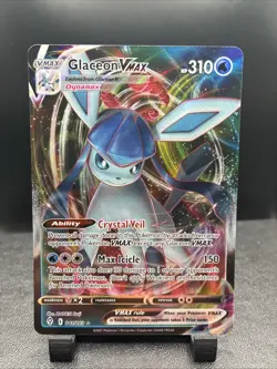 Pokemon Card Glaceon VMAX 041/203 Evolving Skies - Near Mint - Image 1