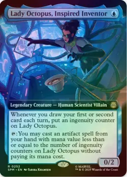 1 x Lady Octopus, Inspired Inventor - Extended Art - Foil - SPM - LP - MTG - Image 1
