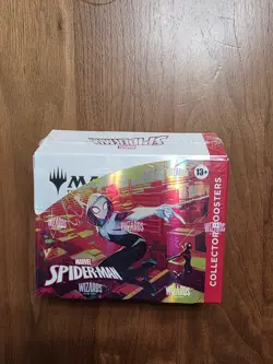Magic The Gathering Marvel’s Spider-Man Collector Booster Box 12 Packs In Hand - Image 1