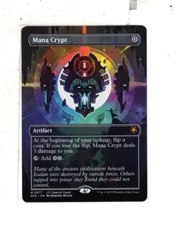 MTG SkeenAB Mana Crypt BORDERLESS from Special Guests. NM. - Image 1