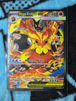 Pokemon Mega Emboar EX Foil Rare 380HP 320 Attack Fire 273/217 ASC - Image 1