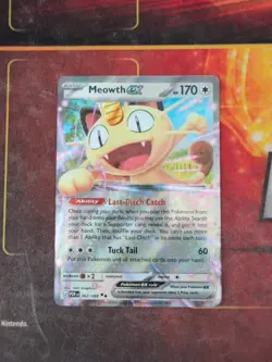 Pokemon TCG Perfect Order Meowth EX 062/088 Double Rare Holo NM - Image 1