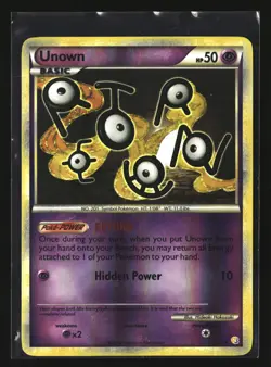 Pokemon UNOWN 54/123 Reverse Holo (2010 HeartGold SoulSilver) LP/Light Play - Image 1