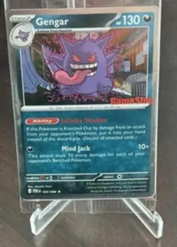Pokemon Gengar GameStop Promo Holo Card English 130 HP Stage 2 - Image 1
