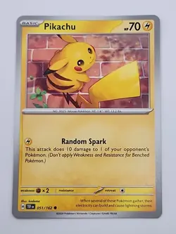 Pokemon TCG Pikachu 051/162 SV05: Temporal Forces Common NM/M - Image 1