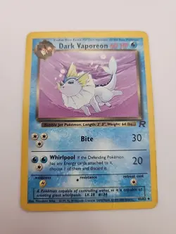 2000 Pokemon Team Rocket Dark Vaporeon #45/82 - Image 1