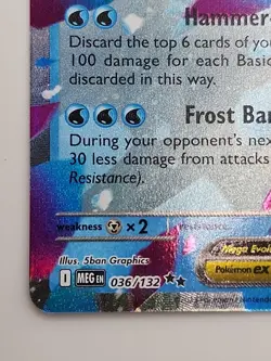 Pokemon Mega Abomasnow ex 036/132 Me01 Double Rare Stage 1 HP350 Holo - Image 4