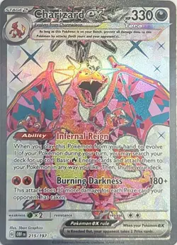 Pokemon TCG - Holofoil Charizard ex Ultra Rare 215/197 NM OBF - Image 1