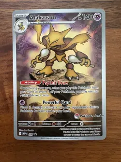 Pokemon TCG: Alakazam 009 Mega Evolutions ETB Pokemon Center Stamp Promo - Image 1