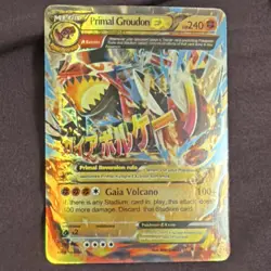 Pokemon Primal Groudon EX Full Art Ultra Rare Holo 86/160 240 HP Primal Clash - Image 1