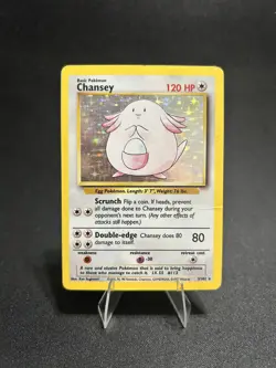 Chansey Holo 3/102 Unlimted Base Set Pokemon TCG HP - Image 1