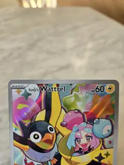 Pokemon TCG Iono's Wattrel Illustration Rare Full Art Holo 231/217 Basic 60HP - Image 3