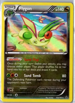 FLYGON 110/160 HOLO RARE PRIMAL CLASH POKEMON MP - Image 1
