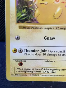 Pikachu 058/102 - Pokemon TCG Base Set Shadowless Red Cheeks - HP - Image 5