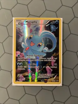 Pokemon TCG Manaphy XY113 Black Star Promo Full Art Holo NM Condition - Image 1