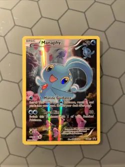Pokemon TCG Manaphy XY113 Black Star Promo Full Art Holo NM Condition - Image 2