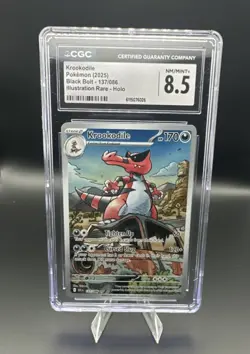 Pokemon Krookodile 137/086 Sv: Black Bolt Illustration Rare Holo 170 HP English - Image 1