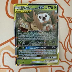 Pokemon Rowlet & Alolan Exeggutor GX Ultra Rare Holo SM - Unified Minds 1/236 NM - Image 1