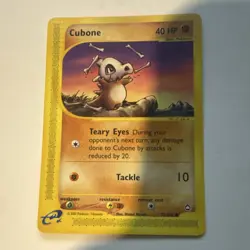 Pokemon Aquapolis Common Regular Cubone 072/147 HP40 English - Image 1