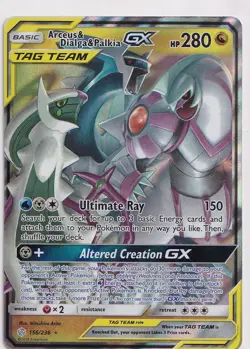 Pokemon Cosmic Eclipse - Arceus & Dialga & Palkia GX 156/236 - Image 1